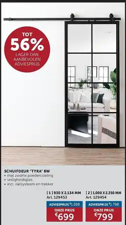 Zelfbouwmarkt Schuifdeur tyra 8w aanbieding
