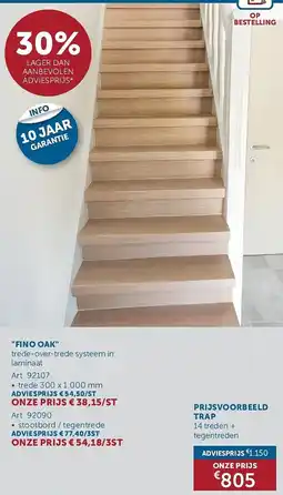 Zelfbouwmarkt Fino oak trede-over-trede systeem in laminaat aanbieding