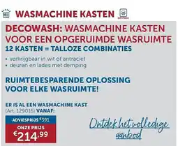 Zelfbouwmarkt Wasmachine kasten aanbieding