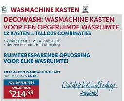 Zelfbouwmarkt Wasmachine kasten aanbieding