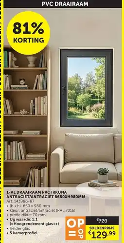 Zelfbouwmarkt PVC Draairam aanbieding