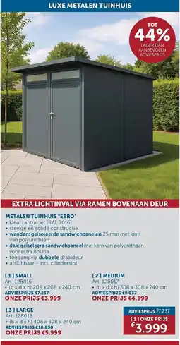 Zelfbouwmarkt Metalen tuinhuis ebro aanbieding