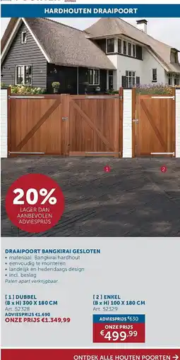 Zelfbouwmarkt Draaipoort bangkirai gesloten aanbieding