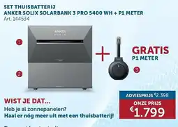 Zelfbouwmarkt Set Thuisbatterij Anker Solix Solarbank 3 Pro aanbieding