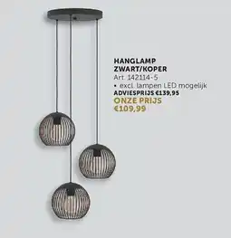 Zelfbouwmarkt Hanglamp zwart/koper aanbieding