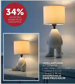 Zelfbouwmarkt Tafellamp zand aanbieding