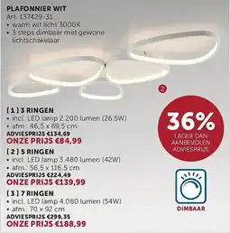 Zelfbouwmarkt Plafonnier wit aanbieding