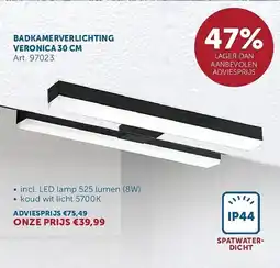 Zelfbouwmarkt badkamer verlichting veronica aanbieding