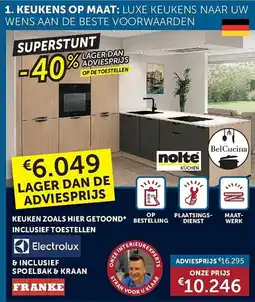 Zelfbouwmarkt Luxe keukens naar uw wens aan de beste voorwaarden aanbieding