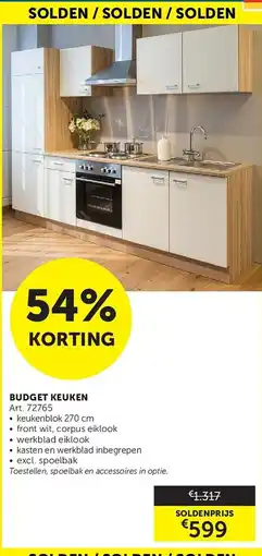 Zelfbouwmarkt Budget keuken aanbieding