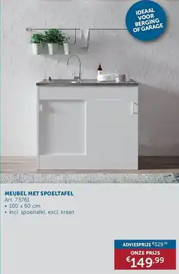 Zelfbouwmarkt Meubel met spoeltafel aanbieding