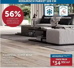 Zelfbouwmarkt Vloertegel Fundy beige aanbieding