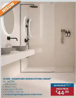 Zelfbouwmarkt Vloer signature nordicstone cream aanbieding
