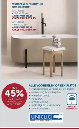 Zelfbouwmarkt Wandpaneel Signature Nordicsstone aanbieding