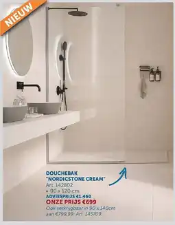 Zelfbouwmarkt Douchebak nordicstone cream aanbieding