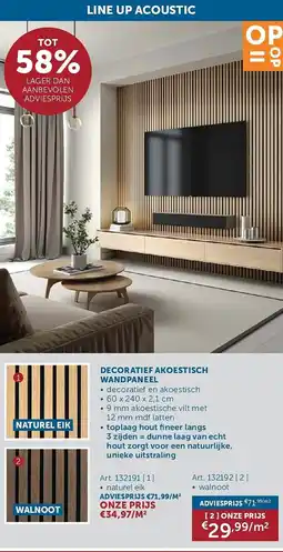 Zelfbouwmarkt Decoratief akoestisch wandpaneel aanbieding