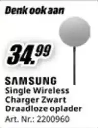 MediaMarkt Samsung Single Wireless Charger aanbieding