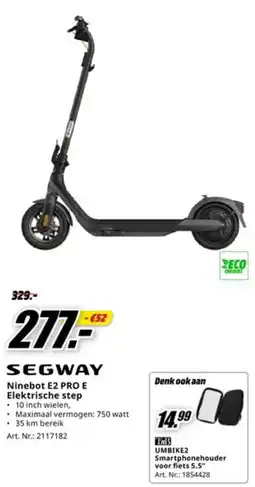 MediaMarkt Segway Ninebot E2 Pro E Elektrische Step aanbieding