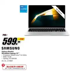 MediaMarkt samsung galaxy book4 windows laptop 15" aanbieding