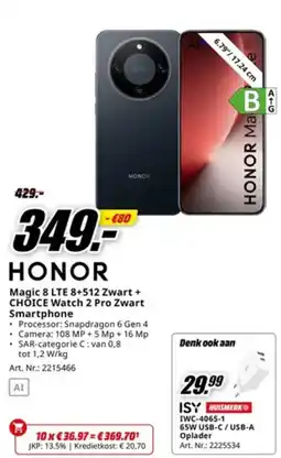 MediaMarkt Honor Magic 8 LTE aanbieding