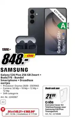 MediaMarkt Samsung Galaxy S26 Plus + Buds3 FE-Bundel Smartphone + Draadloze aanbieding