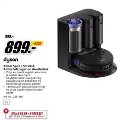 MediaMarkt Dyson Robot Spot + Scrub AI Robotstofzuiger en Dweilrobot aanbieding