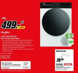 MediaMarkt Whirlpool CWD 95M WBS BE Warmtepompdoerger aanbieding