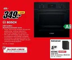 MediaMarkt Bosch HBF133BA1 Multifunctionele Oven aanbieding