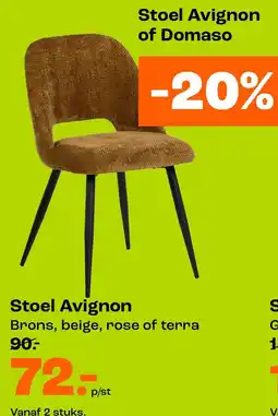 Kwantum Stoel Avignon aanbieding