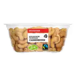Albert Heijn AH Biologisch Cashewnoten gezouten aanbieding