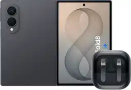 Coolblue Samsung Galaxy Z Fold 8 256 Go Noir 5G + Samsung Galaxy Buds4 Pro Noir aanbieding