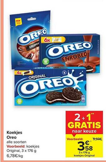 Carrefour Koekjes Oreo aanbieding