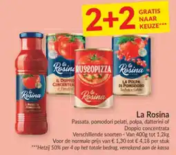 Intermarché La Rosina passata, pomodori pelati, polpa, datterini of doppio concentrata aanbieding