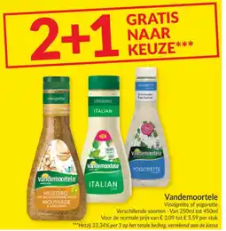 Intermarché Vandemoortele vinaigrette of yogorette aanbieding