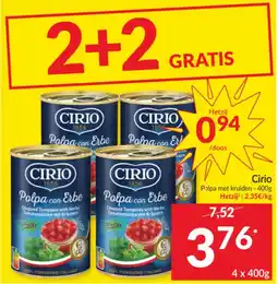 Intermarché Cirio polpa con erbe aanbieding