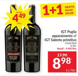 Intermarché Igt puglia appassimento of igt salento primitivo campi rudi aanbieding