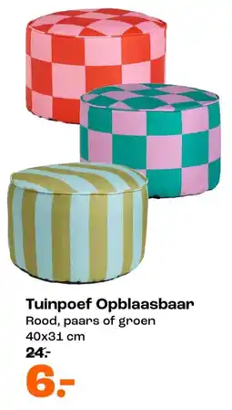 Kwantum Tuinpoef Opblaasbaar aanbieding