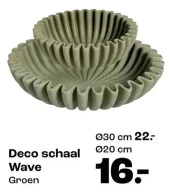 Deco schaal Wave