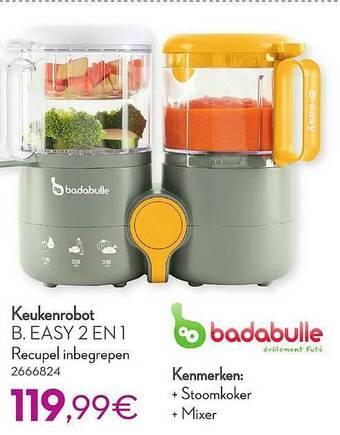 Cora Badabulle Keukenrobot B. Easy 2 En 1 aanbieding