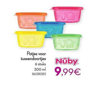 Cora Nûby Potjes Voor Tussendoortjes aanbieding