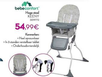 Cora Bebeconfort Hoge Stoel Keeny aanbieding