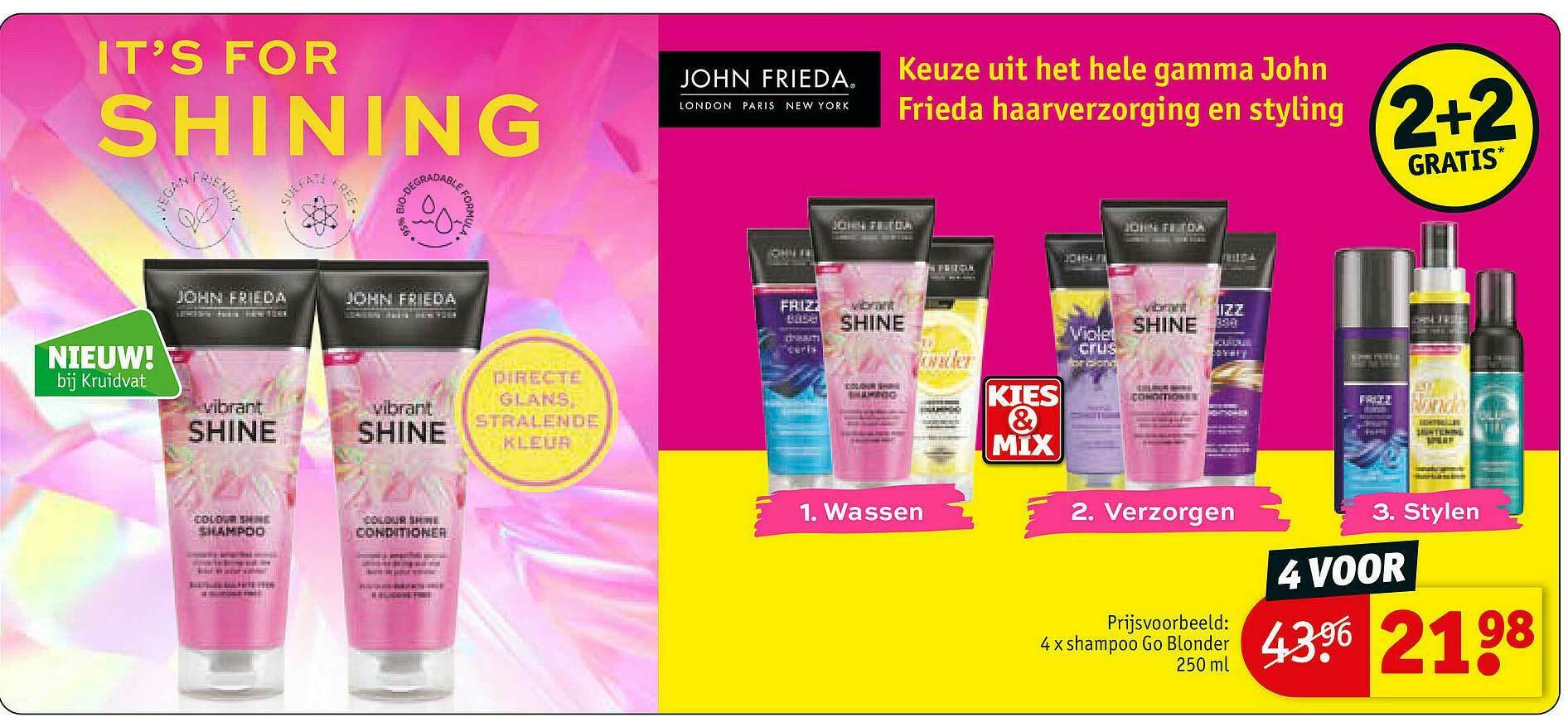 John Frieda Shampoo Go Blonder promotie bij Kruidvat