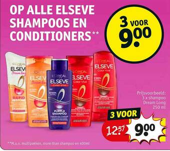Kruidvat Elseve Shampoos En Conditioners aanbieding
