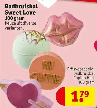 Kruidvat Badbruisbal Sweet Love aanbieding