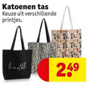 Kruidvat Katoenen Tas aanbieding