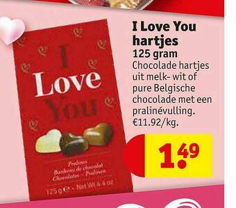 Kruidvat I Love You Hartjes aanbieding