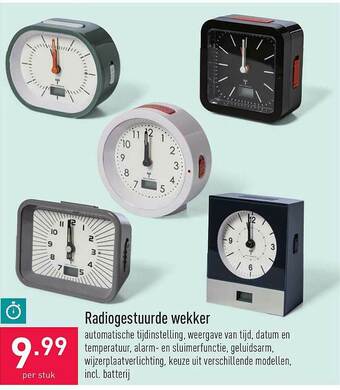 ALDI Radiogestuurde Wekker aanbieding