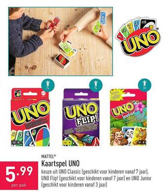 ALDI Kaartspel Uno aanbieding