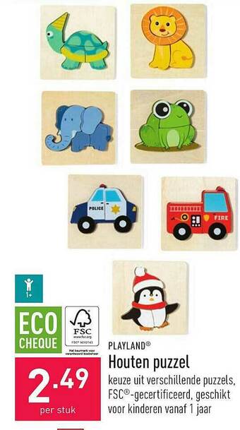 ALDI Houten Puzzel aanbieding