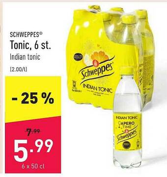 ALDI Schweppes Tonic aanbieding